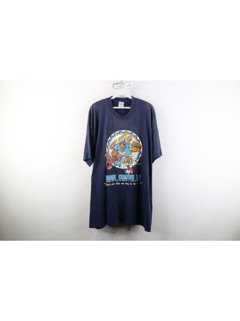 Vintage 90s Mens 2XL Sun Faded Home Coming Window Rock Fighting Scouts T-Shirt